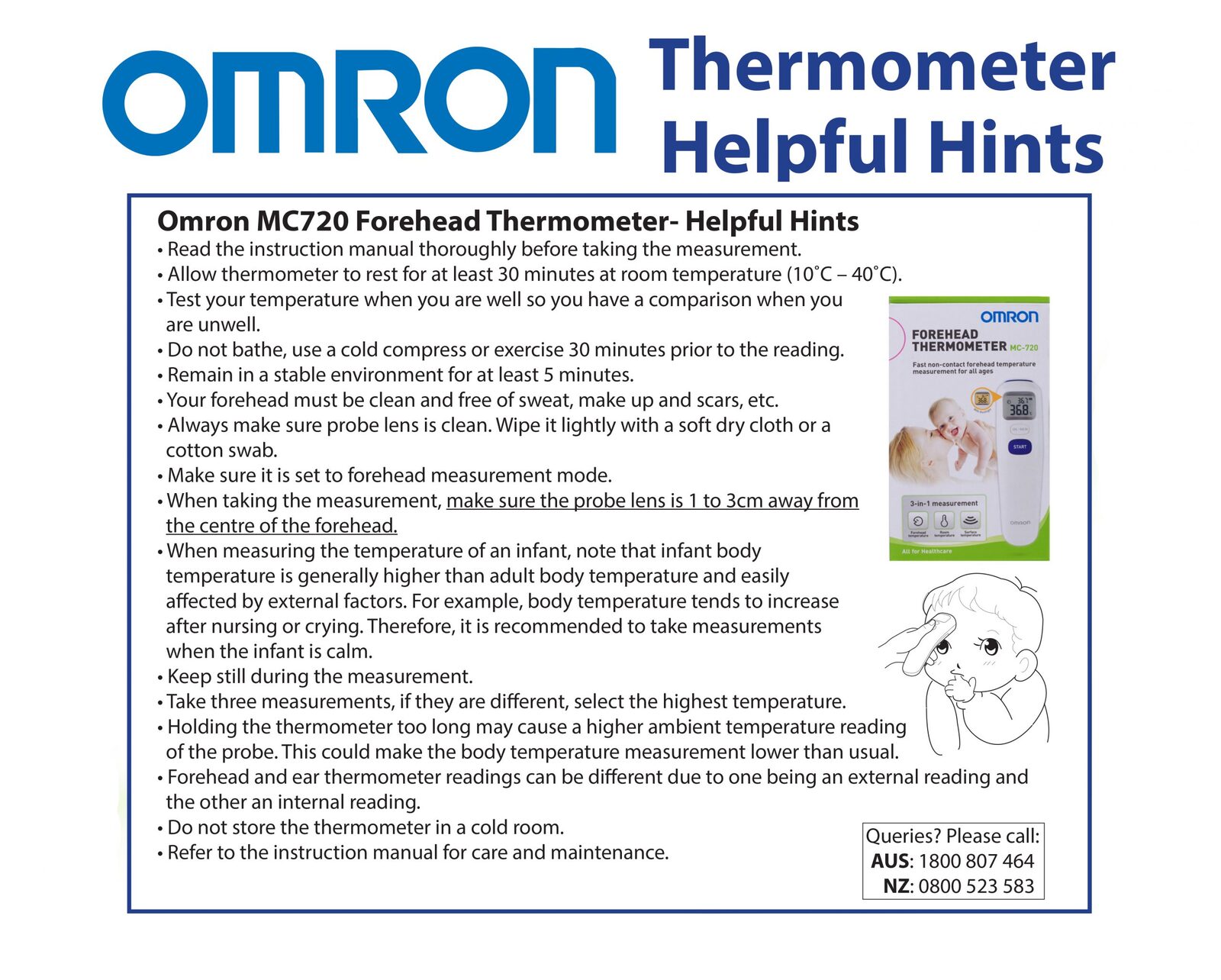 OMRON (MC720) - Forehead Thermometer