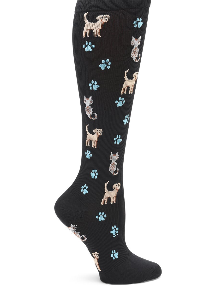 Nurse Mates Ladies Pets n Paws Compression Socks Size 9-11