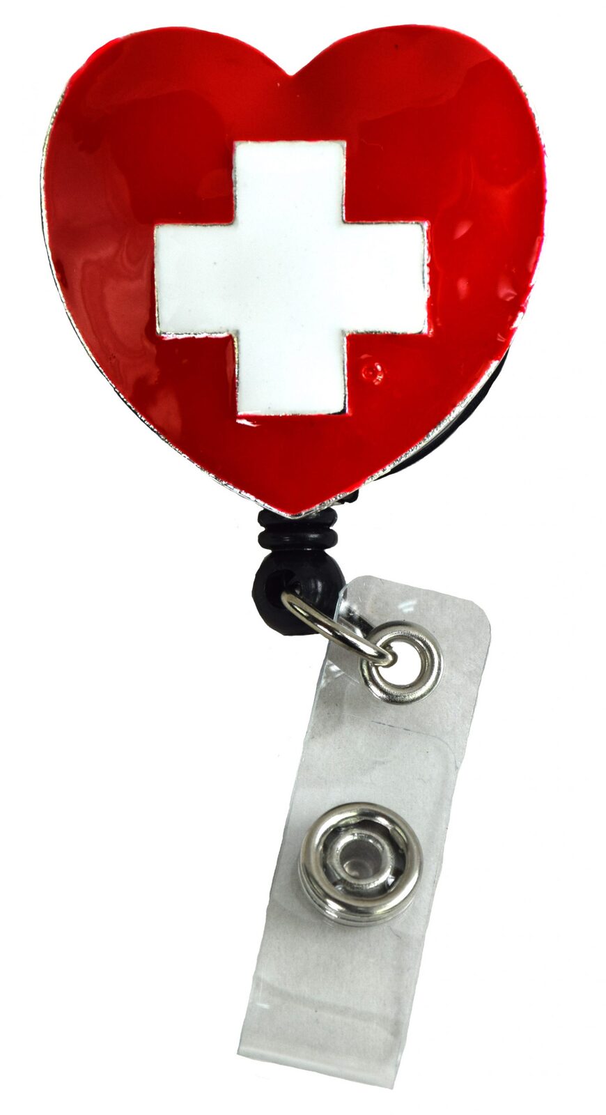 Swivel Pocket Clip - Red Heart Cross