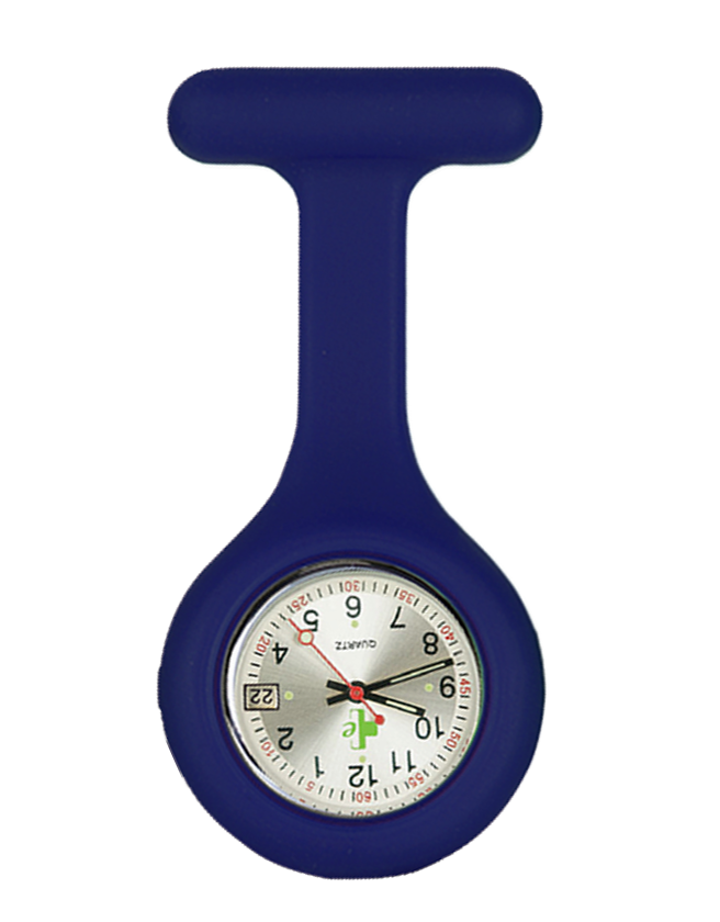Waterproof Silicone FOB Watch (Date Function) - Dark Blue (Navy)