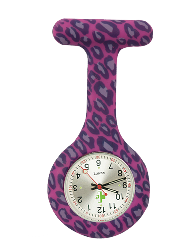 Waterproof Silicone FOB Watch - Patterns Pink Leopard