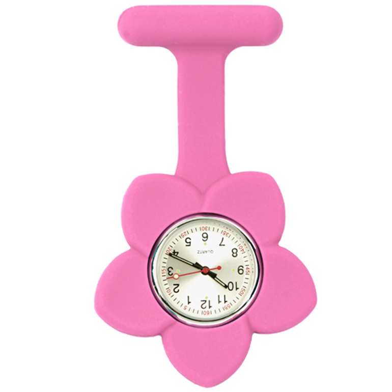 Waterproof Silicone FOB Watch (Frangipani) - Pink