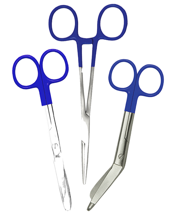 Scissors and Forcep (3 Pack) Dark Blue (Navy)