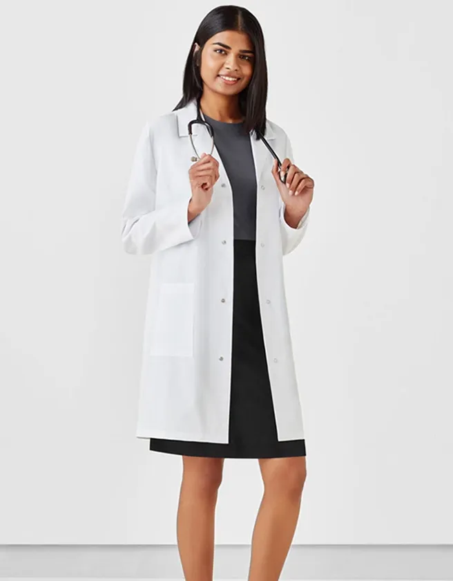 Womens Coats Poplin Fabric Premium Uniforms Lab Coats Modern Slim