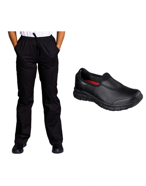 Bundle 1 - elitecare Classic Pant + Skechers Work: Sure Track | Combo