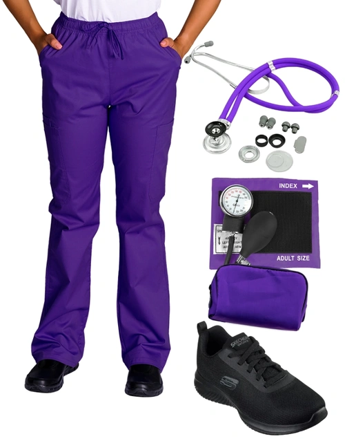 Bundle 7 - Sphygmo (Traditional), Sprague, Classic Pant and Skechers Ultra Flex 3.0 SR Black | Combo