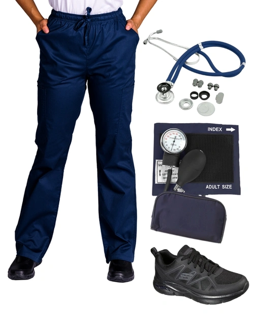Bundle 7 - Sphygmo (Traditional), Sprague, Classic Pant and Skechers Axtell Black Men's| Combo