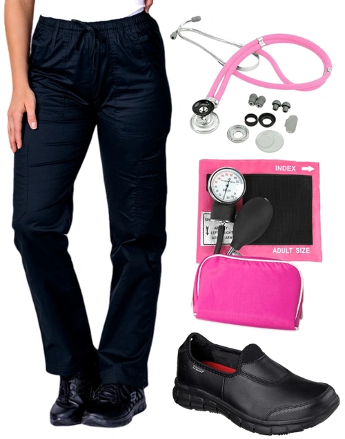 Bundle 8 - Sphygmo (Traditional), Sprague, 9-Pocket Pant and Skechers Work: Sure Track | Combo