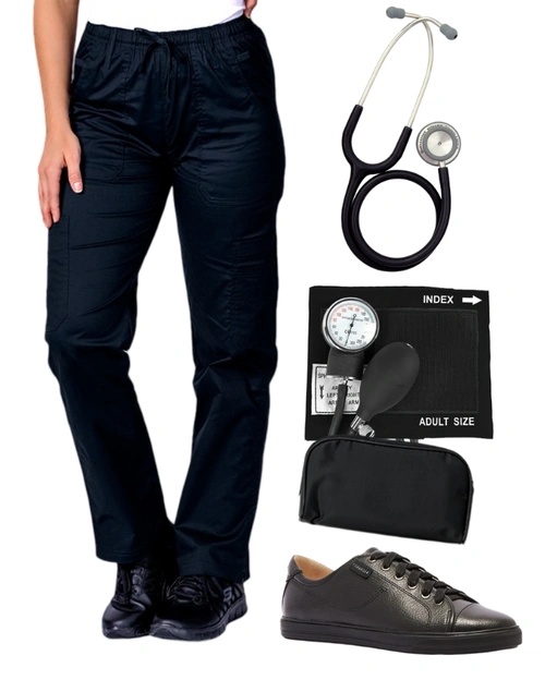 Bundle 16 - Sphygmo (Traditional), Dual Head Stethoscope, 9-Pocket Pant and Frankie4 | Combo