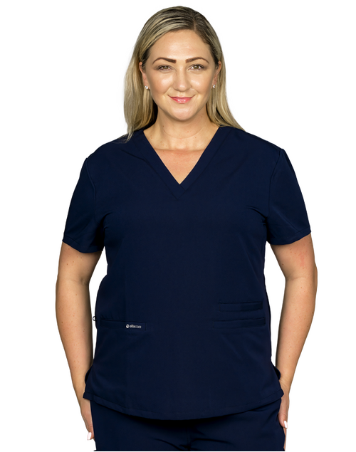 elitecare iGen Claire V Neck Top Navy