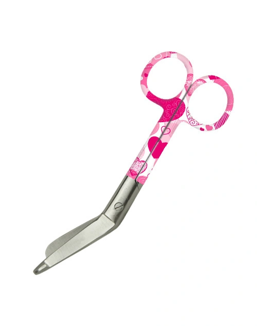 Curved Scissors - Pattern Hearts