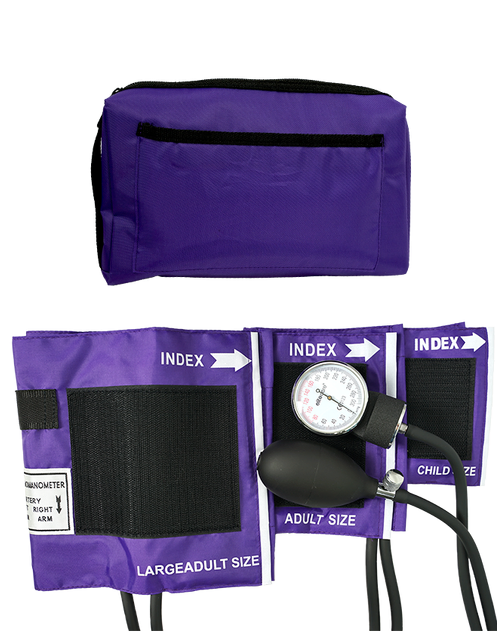 elitecare Traditional Sphygmomanometer (3 Cuff Set) Purple