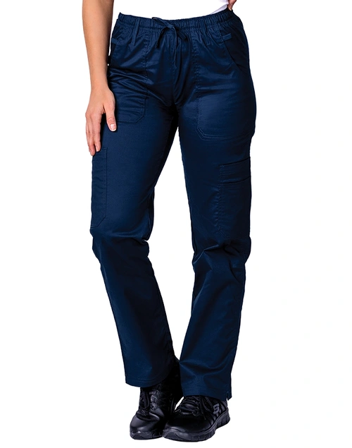 elitecare Women's 9 Pocket Cargo Scrub Pant - Navy M