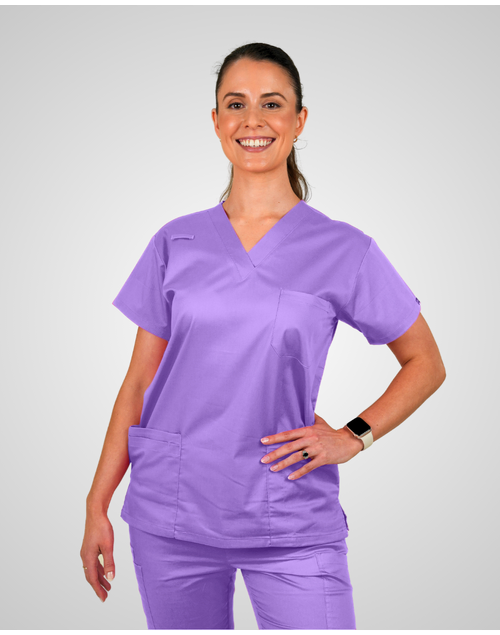 elitecare Classic Unisex Scrub Top - Lilac M