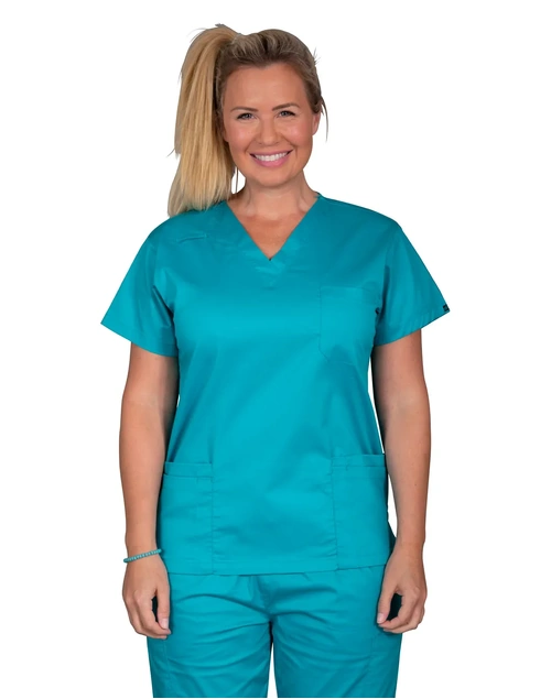 elitecare Classic Unisex Scrub Top 5 Pocket - Teal M