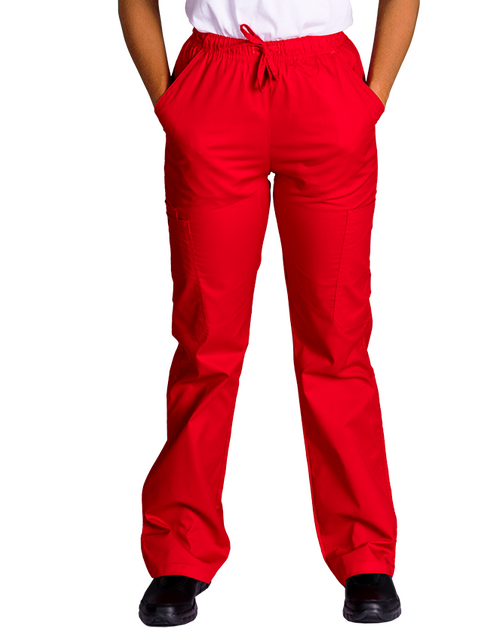 elitecare Classic Unisex Scrub Pant - Red M (10-12) Regular