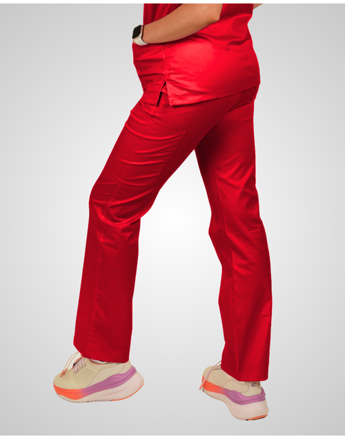 elitecare Classic Unisex Scrub Pant - Red M (Regular) 