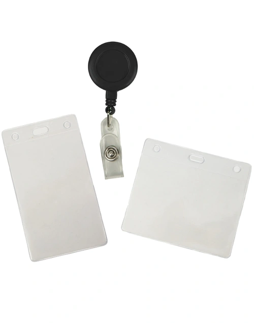one punch man card sleeves Advantus Snap Clip Retractable ID Reel - 12 / Pack main image 0