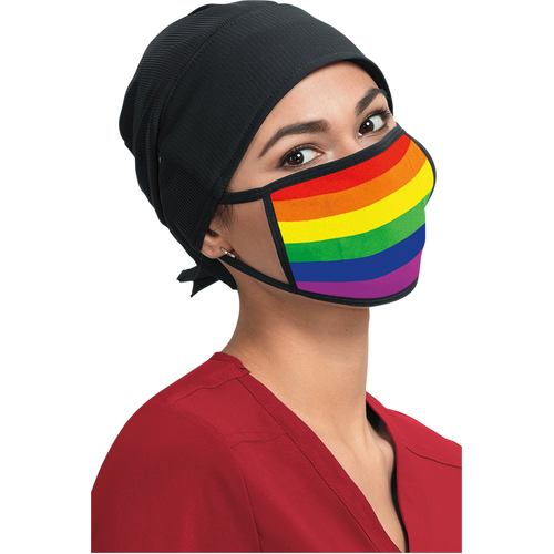 koi Knit Fashion Mask  - Rainbow