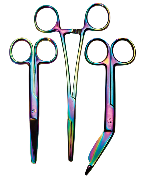 Scissors and Forcep (3 Pack) METALLIC