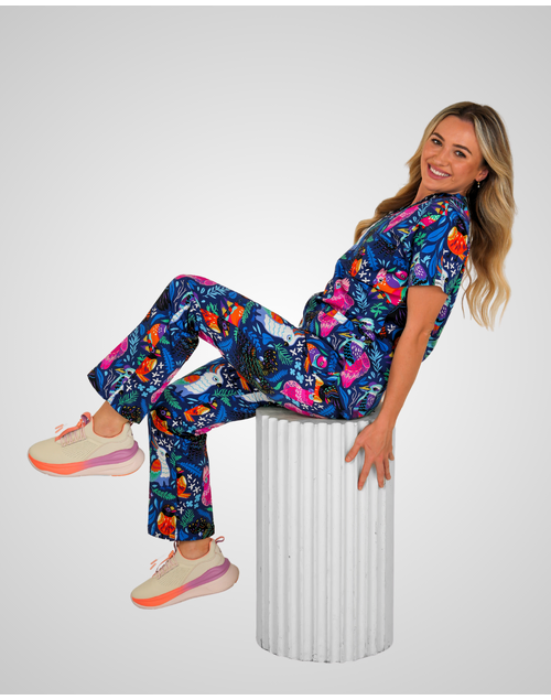 elitecare Classic Unisex Scrub Pant Aussie Birds