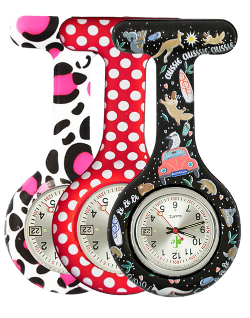 Waterproof Silicone FOB Watch (Date) - Patterns 