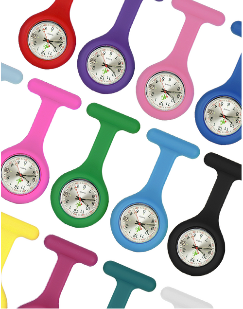 Waterproof Silicone FOB Watch (Date) - PLAIN